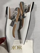Load image into Gallery viewer, Dior White Perforated Slingback

