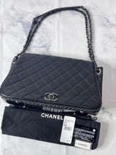 Load image into Gallery viewer, Chanel 15B Black Leather Quilted Enchained Bag
