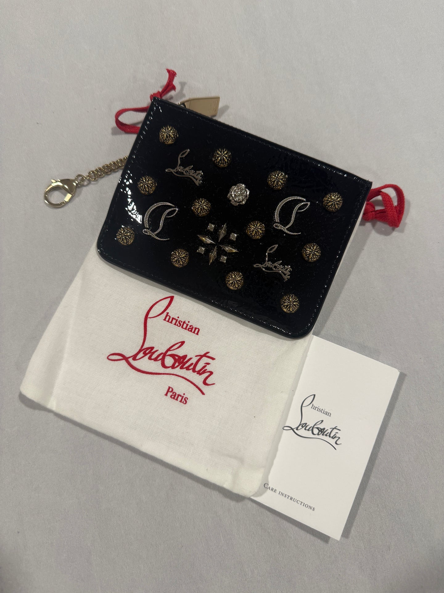 Christian Louboutin Black Loubinthesky Key Pouch