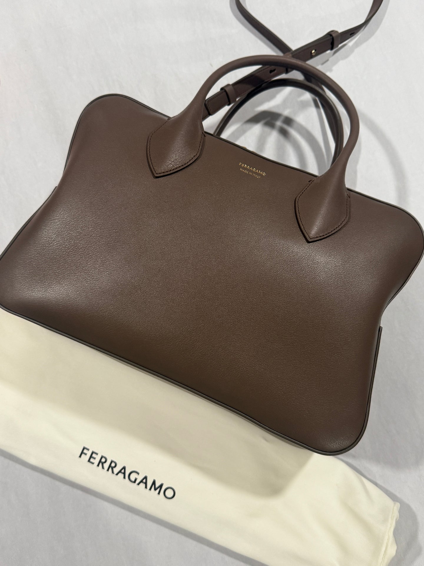 Salvatore Ferragamo Clay Crossbody Top Handle Bag