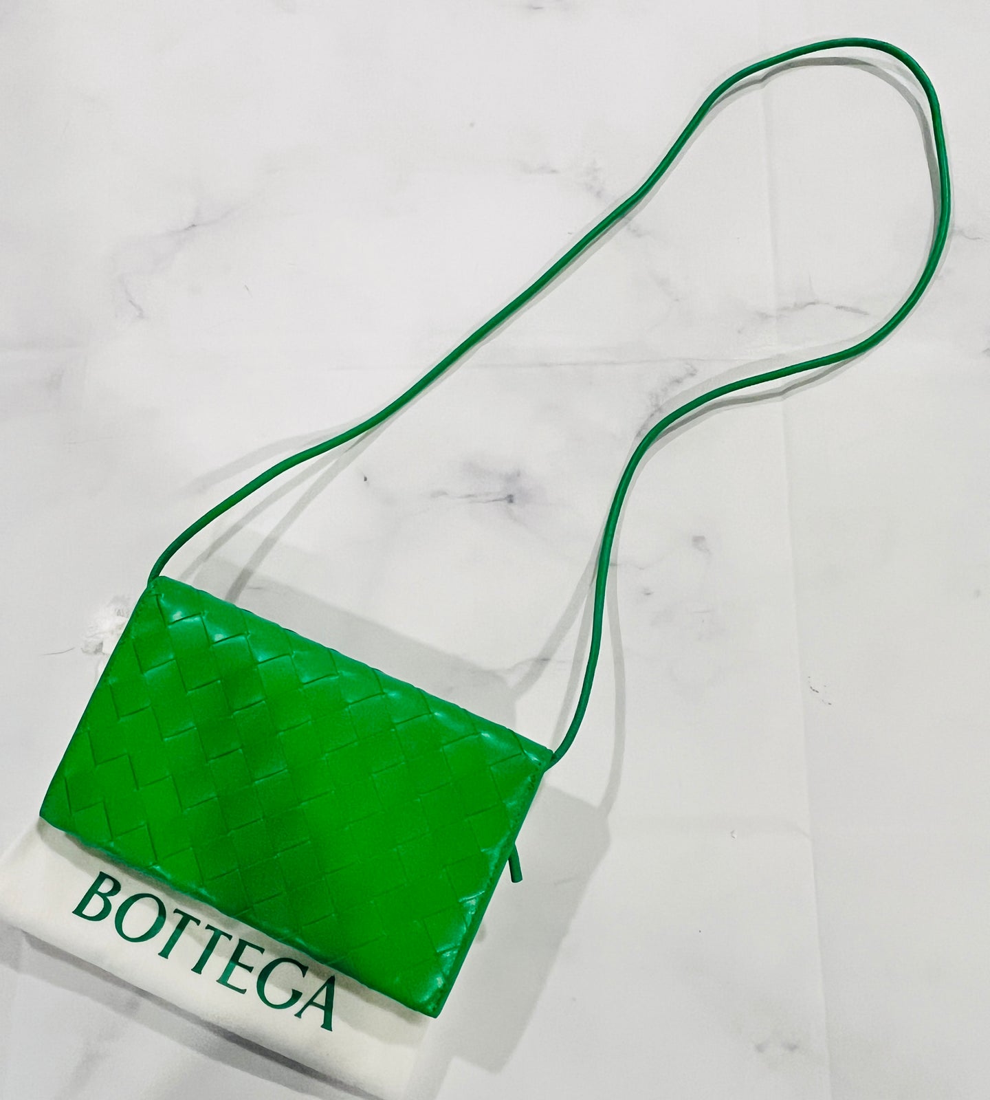 Bottega Veneta Intrecciato Leather Parakeet Wallet on  Chain