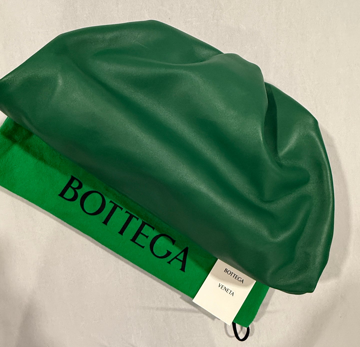 Bottega Veneta Green Oversized Clutch Pouch