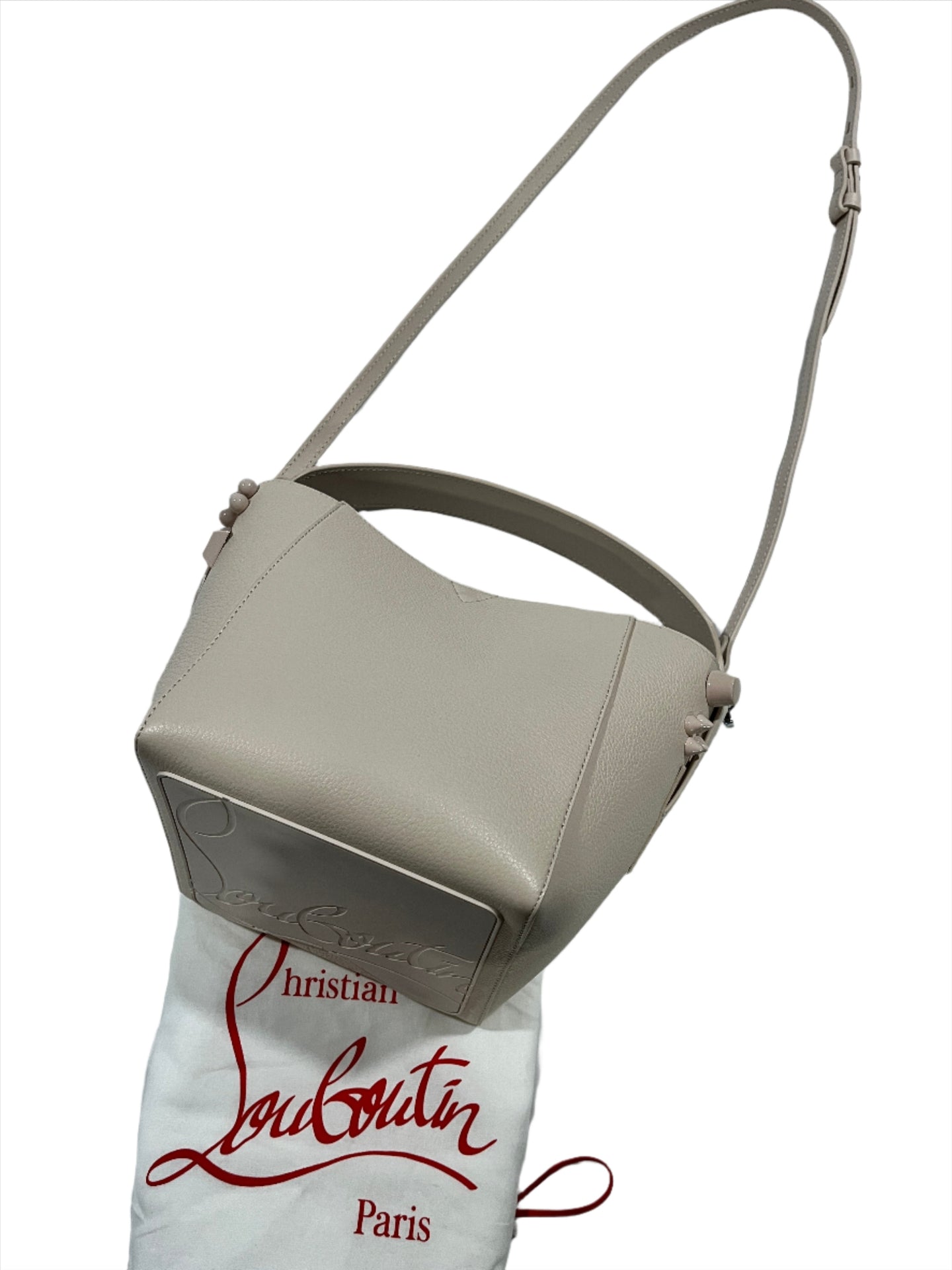 Christian Louboutin Leche Cabachic Leather Bucket Bag