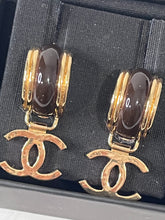 Load image into Gallery viewer, Chanel 23A Gold Tone CC Pendant Earrings
