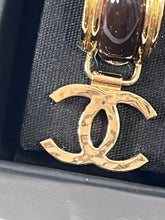 Load image into Gallery viewer, Chanel 23A Gold Tone CC Pendant Earrings
