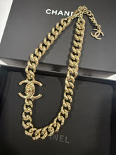Load image into Gallery viewer, Chanel 25 CC Turnlock Goldtone Chain Choker Necklace
