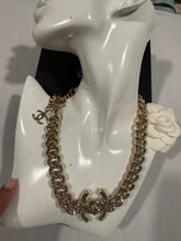 Load image into Gallery viewer, Chanel 25 CC Turnlock Goldtone Chain Choker Necklace
