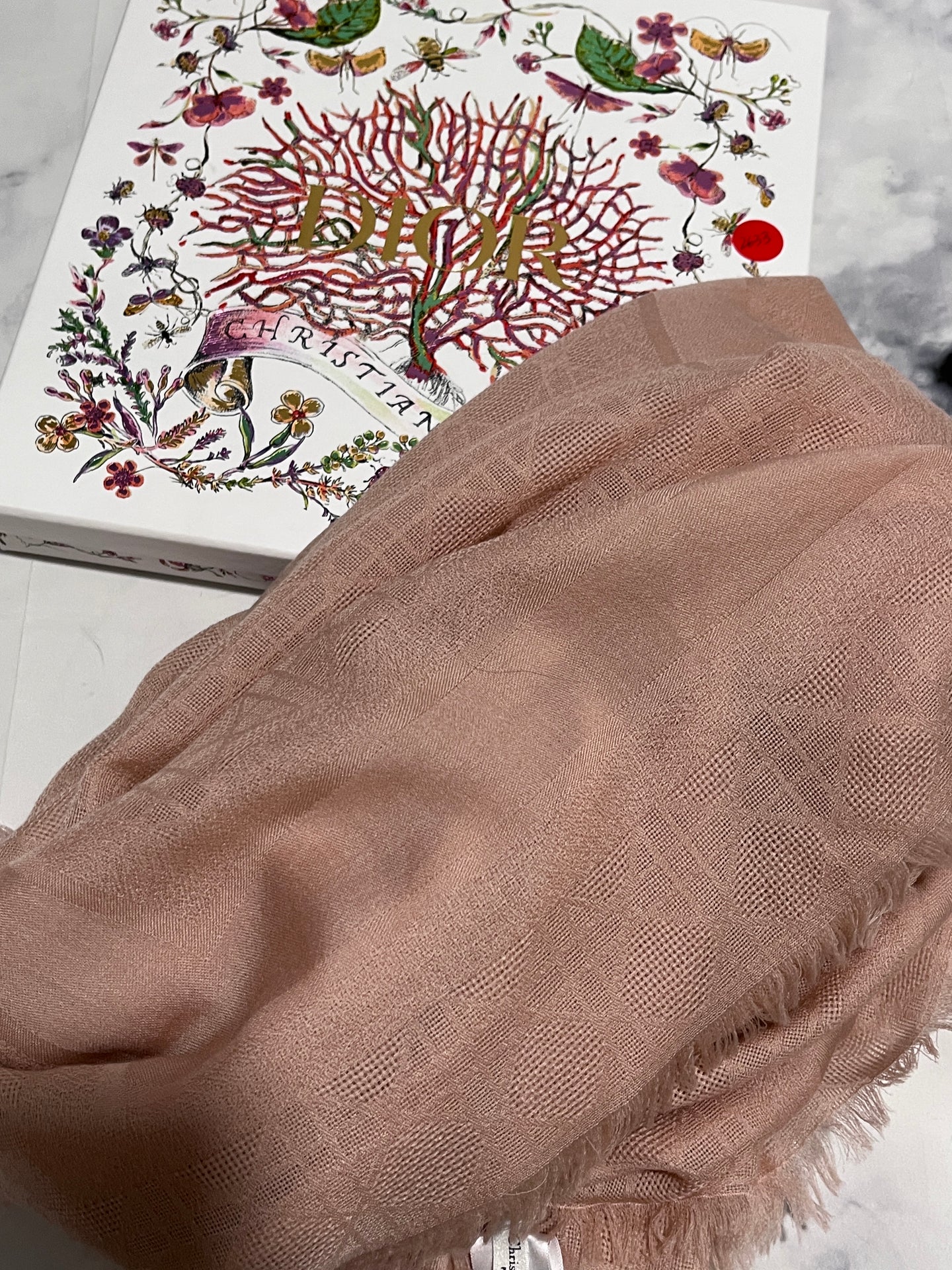 Dior Rose Pink Cashmere Wrap