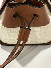 Load image into Gallery viewer, Loewe Canvas Tan Leather Small Hammock Bag
