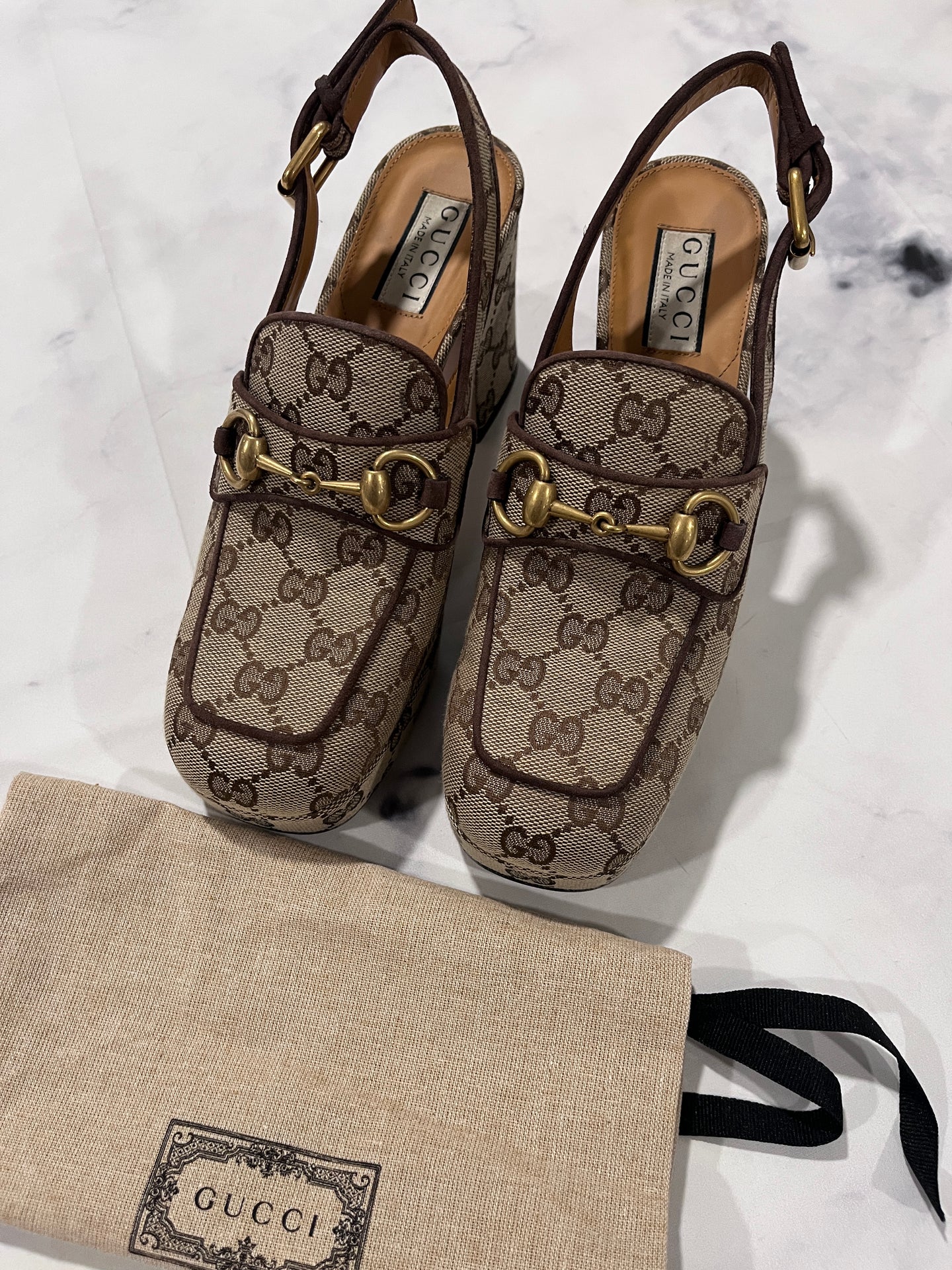 Gucci GG Lady Monogram Slingback