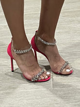 Load image into Gallery viewer, Jimmy Choo Hot Pink Diamonte Studded Sandal
