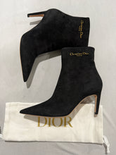 Load image into Gallery viewer, Dior Black Suede Zippy Booties
