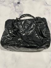 Load image into Gallery viewer, Chanel Black Glazed Calfskin Pleated Leather Tote Handbag
