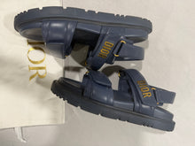 Load image into Gallery viewer, Dior Dioract Purple Leather Sandals
