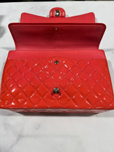 Load image into Gallery viewer, Chanel Coral Patent Leather Jumbo Double Classic Flap Shoulder Bag
