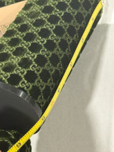 Load image into Gallery viewer, Gucci GG Denim Lady Horsebit  Green Logo Velvet Slingback Sandal
