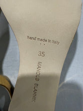Load image into Gallery viewer, Manolo Blahnik Gold Metallic Slingbacks

