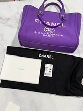 Load image into Gallery viewer, Chanel Purple Large Deauville Tote Handbag
