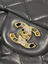 Load image into Gallery viewer, Chanel Black Lambskin Gemstone Turnlock Classic Handbag
