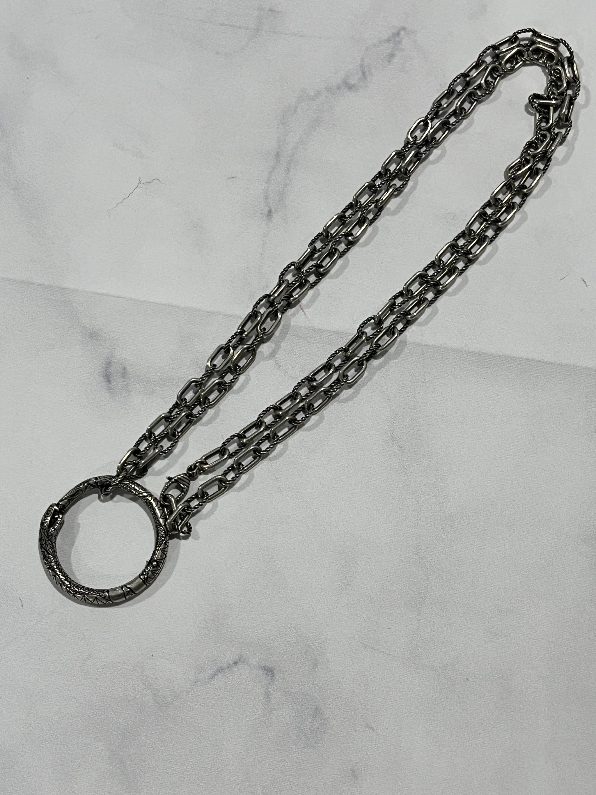 Gucci Sterling Silver Ouroboros Necklace – The Millionaires Closet