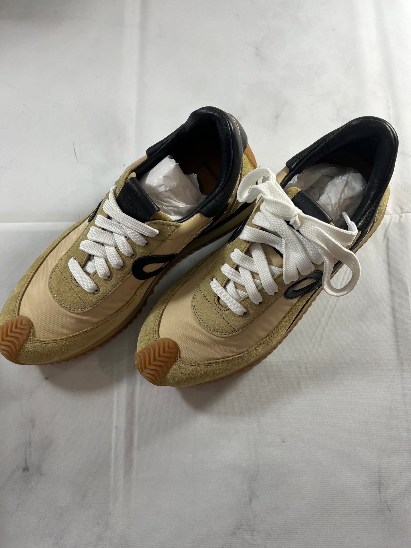 Loewe Gold Black Flow Runner Trainer Sneakers