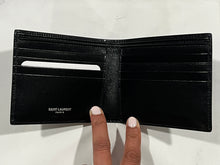 Load image into Gallery viewer, Saint Laurent Black Leather Silver Hardware Bifold Wallet
