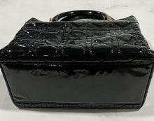 Load image into Gallery viewer, Dior Vintage Black Patent Leather Medium Lady Dior Bag
