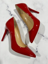 Load image into Gallery viewer, Christian Louboutin Red Leather Patent Pumps
