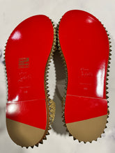 Load image into Gallery viewer, Christian Louboutin Gold Spike Flat Sandals
