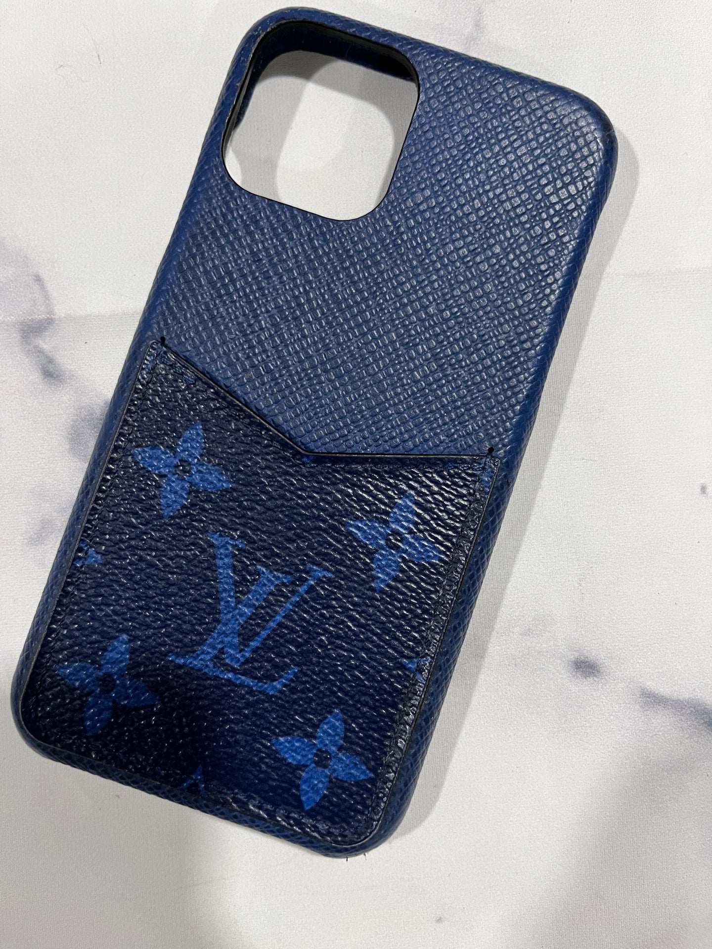 Louis Vuitton 11 Pro I Phone Case Blue Monogram