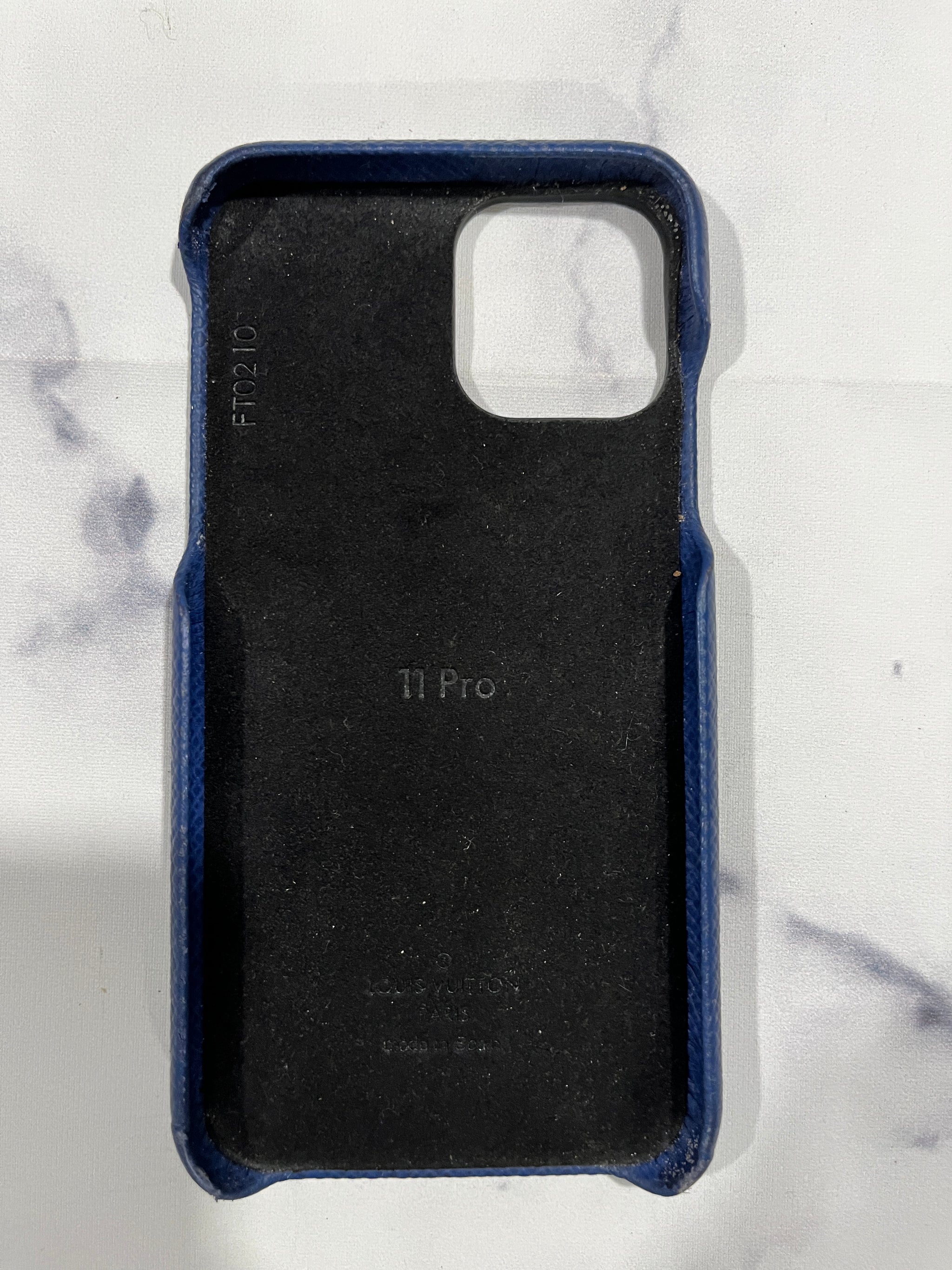 Louis Vuitton 11 Pro I Phone Case Blue Monogram – The