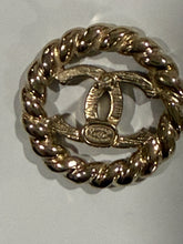Load image into Gallery viewer, Chanel  CC Gold Tone Rope Earrings
