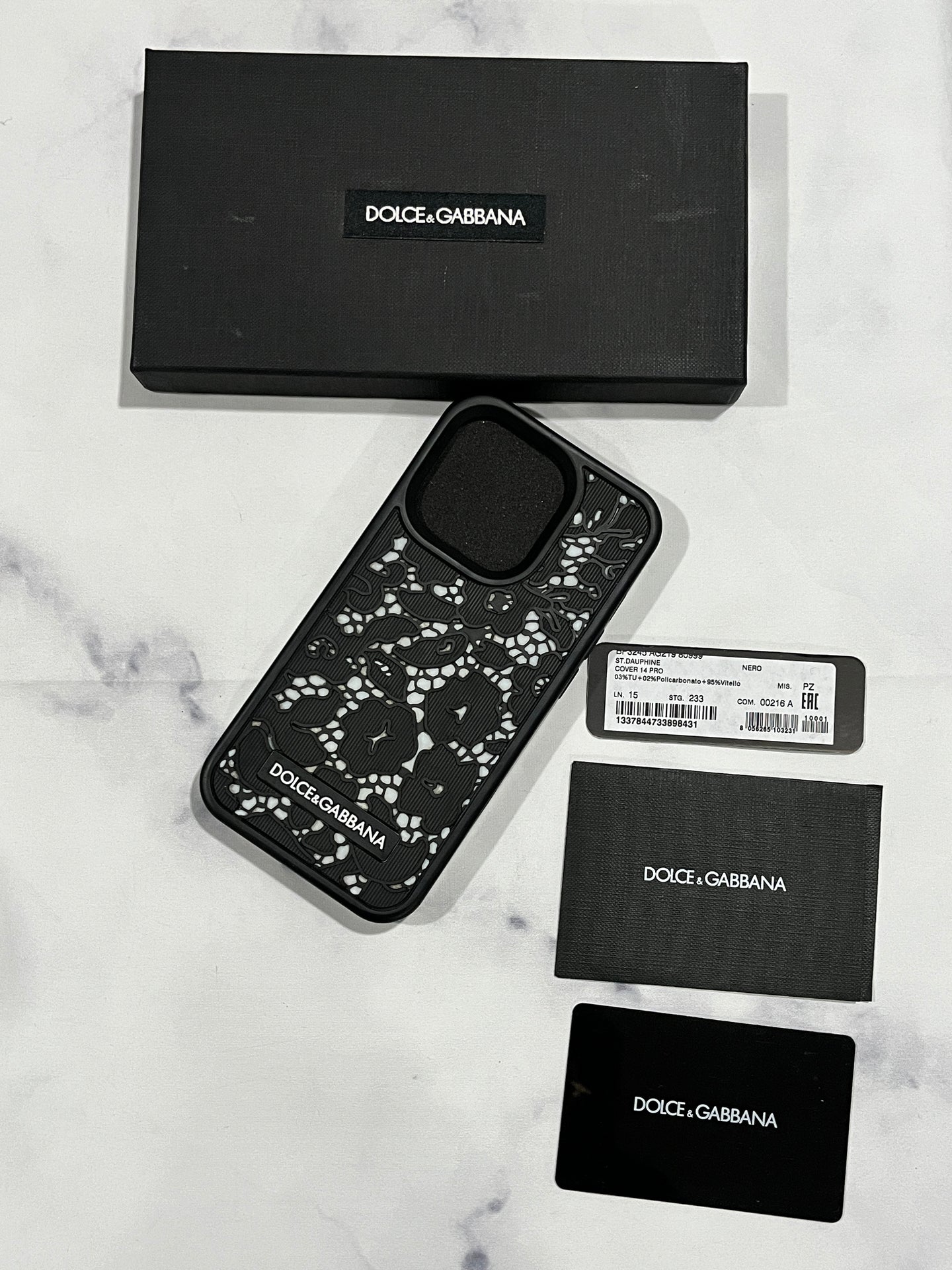 Dolce & Gabbana Floral Lace 14 Pro I Phone Case
