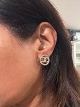 Load image into Gallery viewer, Chanel  CC Gold Tone Rope Earrings
