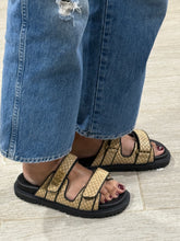 Load image into Gallery viewer, Dior Dioract Raffia Black Leather Slide
