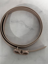 Load image into Gallery viewer, Valentino Garavani Ivory Leather Skinny Belt With V Logo Buckle
