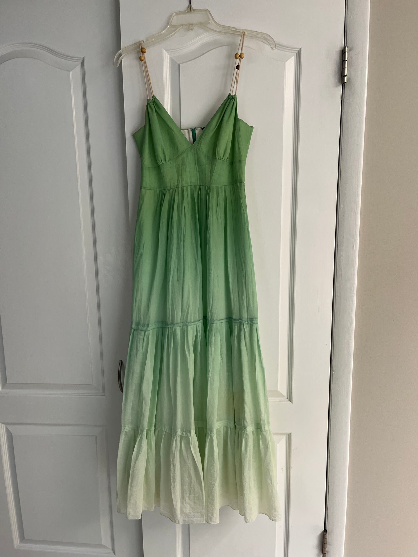 Elie Tahari Cotton Green Ombre Dress Size 2