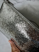 Load image into Gallery viewer, Christian Louboutin Metallic Silver Loubila Shoulder Bag
