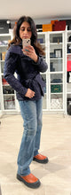 Load image into Gallery viewer, Burberry Navy Quilted Finsbridge Short Hooded Jacket
