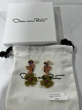 Load image into Gallery viewer, Oscar De La Renta Floral Chandalier Earrings
