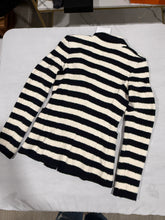 Load image into Gallery viewer, Christian Dior Striped Navy White Double Breasted  Blazer
