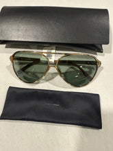Load image into Gallery viewer, Saint Laurent YSL Gold tone Aviator Sunglasses
