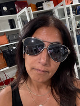 Load image into Gallery viewer, Saint Laurent YSL Silver tone Aviator Sunglasses
