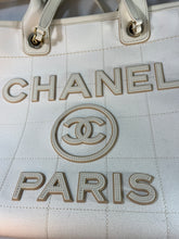 Load image into Gallery viewer, Chanel 23C Ivory Ecru Deauville Tote Handbag
