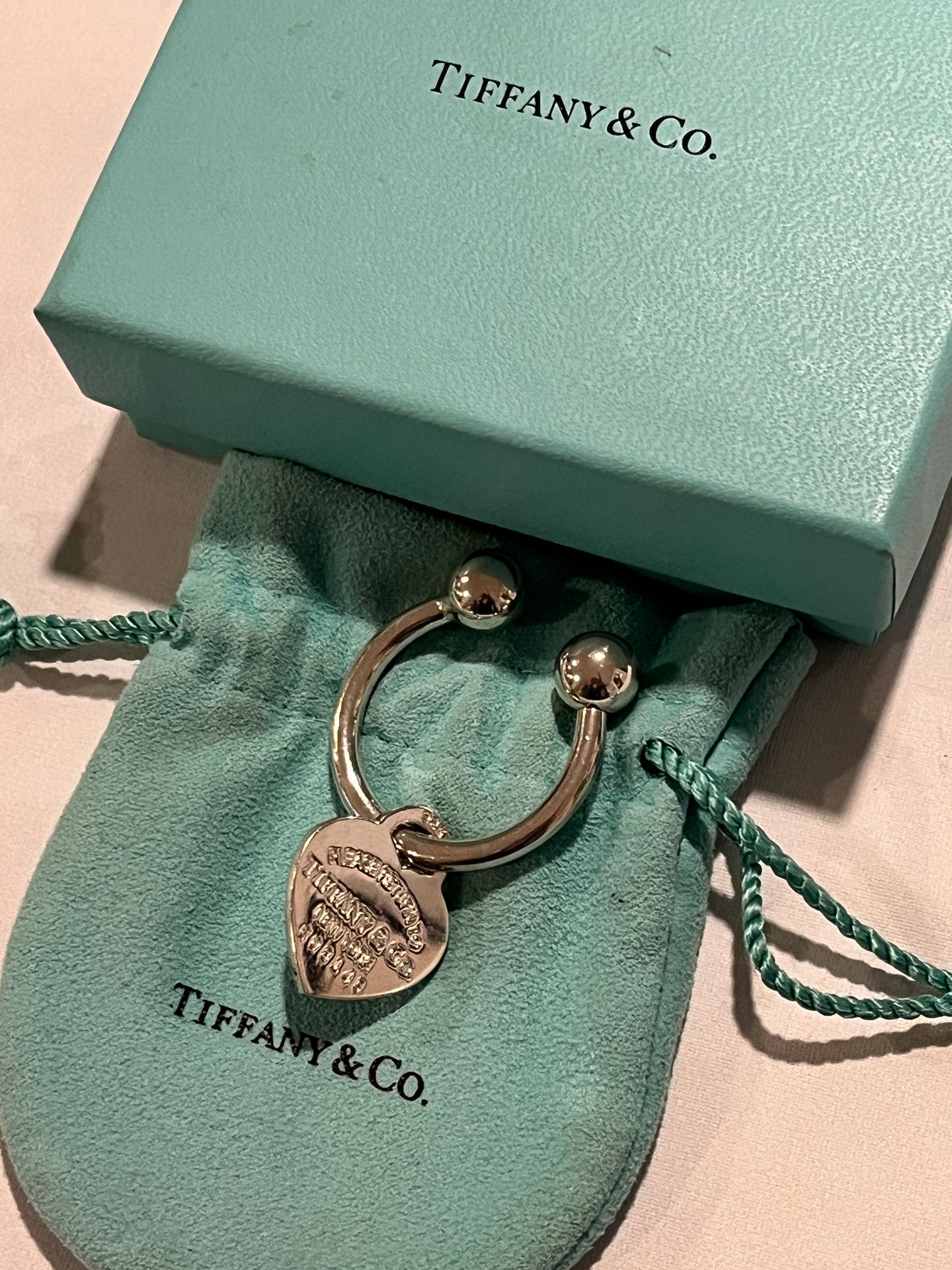 Tiffany Heart Tag Key RIng