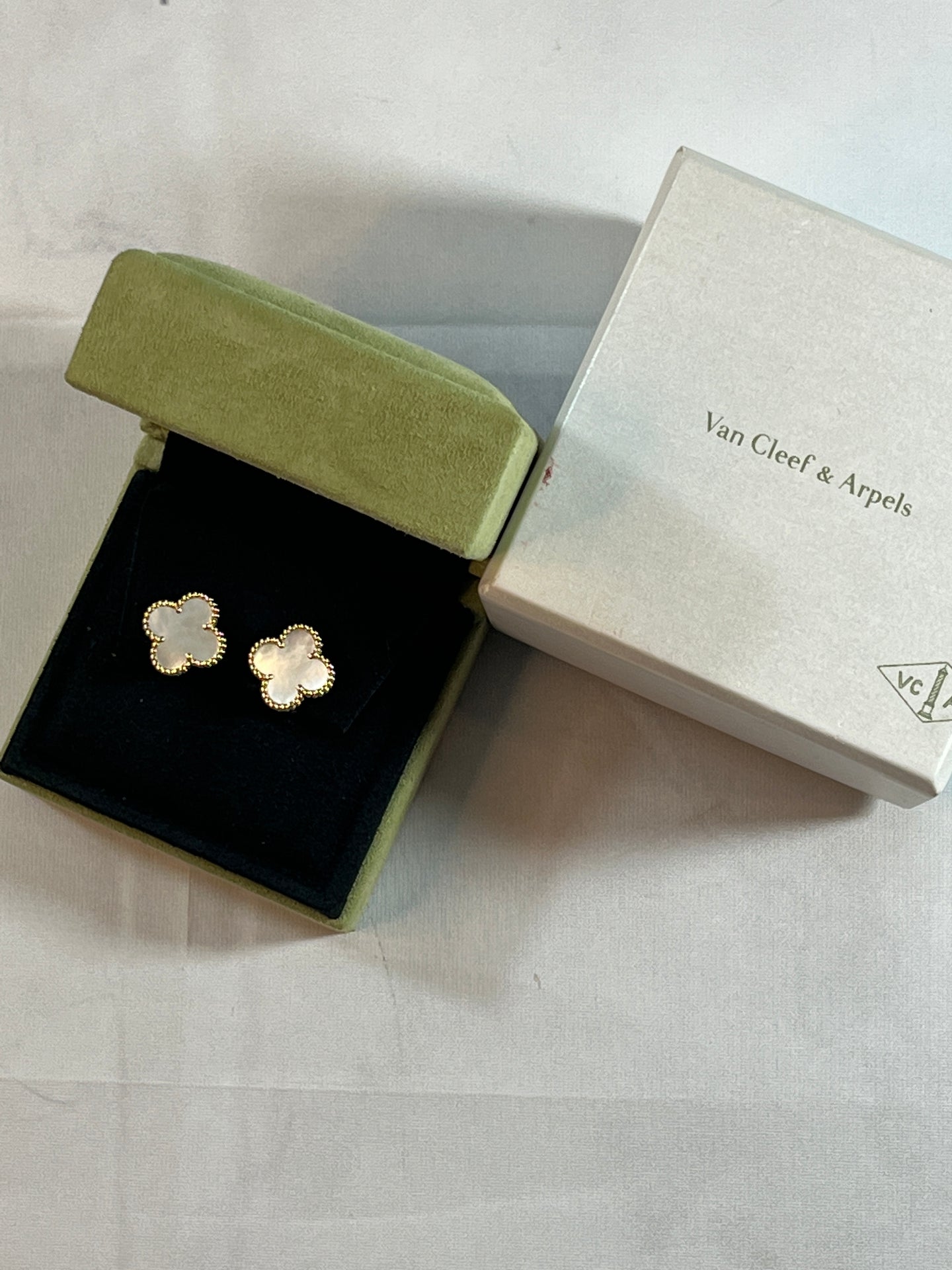 Van Cleef & Arpels Mother of Pearl Vintage Alhambra Earrings