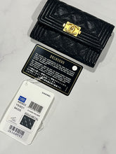 Load image into Gallery viewer, Chanel Black Caviar Boy Flap Card Case
