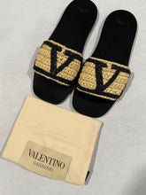 Load image into Gallery viewer, Valentino Garavani Raffia Slide Sandals
