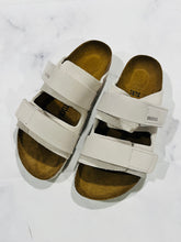 Load image into Gallery viewer, Birkenstock Uji Antique White Slide Sandals
