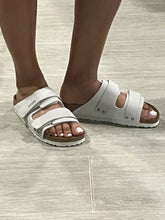 Load image into Gallery viewer, Birkenstock Uji Antique White Slide Sandals
